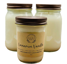 Load image into Gallery viewer, Cinnamon Vanilla-Soy Wax Mason Jar Candle
