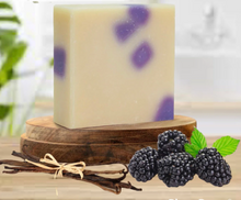 Load image into Gallery viewer, Black Raspberry Vanilla Bar Soap 5oz- Organic Handmade Vegan Soap Bar With All Natural Ingredients
