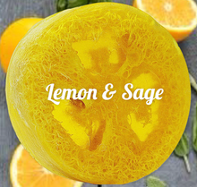 Load image into Gallery viewer, Lemon Sage Loofah Soap Bar 5oz- Lemon loofah soap, Lemon exfoliating loofah soap bar, lemon scented soap, vegan soap, lemon loofah soap
