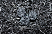 Load image into Gallery viewer, All Black 1.95” Decorative Safety Matches In Corked Glass Bottle With Match Striker On Bottom
