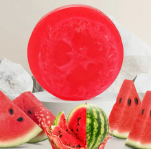 Load image into Gallery viewer, Watermelon Loofah Soap Bar 5oz- Exfoliating loofah soap bar
