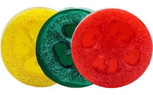 Load image into Gallery viewer, Watermelon Loofah Soap Bar 5oz- Exfoliating loofah soap bar

