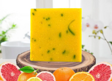 Load image into Gallery viewer, Grapefruit &amp; Tangerine bar soap 5oz Organic Handmade Vegan Soap Bar With All Natural Ingredients
