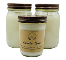 Load image into Gallery viewer, Pumpkin Spice Scented Soy Wax Mason Jar Candle
