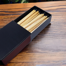 Load image into Gallery viewer, Fireplace Matches 11&quot; white stick black tip matches
