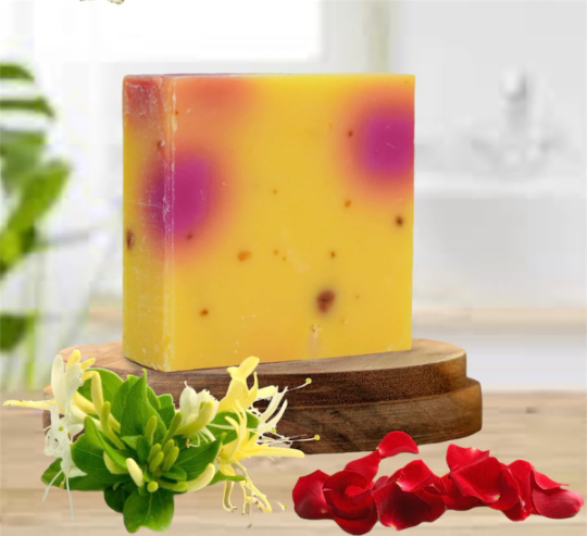 Honeysuckle Bar Soap 5oz- Organic Handmade Vegan Soap Bar With All Natural Ingredients