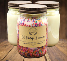 Load image into Gallery viewer, Hot Fudge Sundae-Soy Wax Mason Jar Candle
