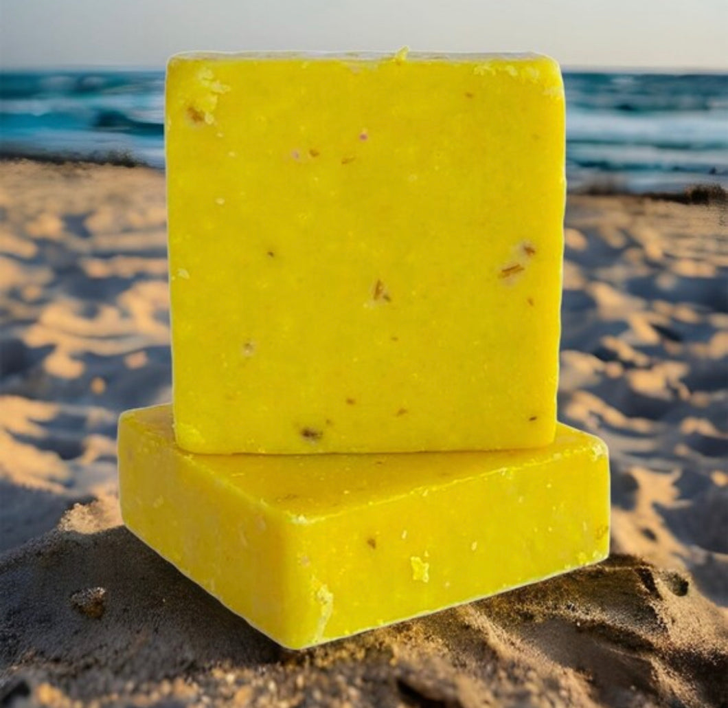 Men's Island Citrus Bar soap 5oz- exfoliating Men's Soap, Organic, Handmade, Vegan Soap Bar, With All Natural Ingredients