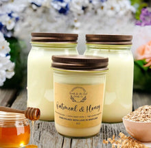 Load image into Gallery viewer, Oatmeal &amp; Honey-Soy Wax Mason Jar Candle

