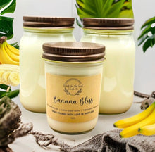 Load image into Gallery viewer, Banana Bliss-Soy Wax Mason Jar Candle
