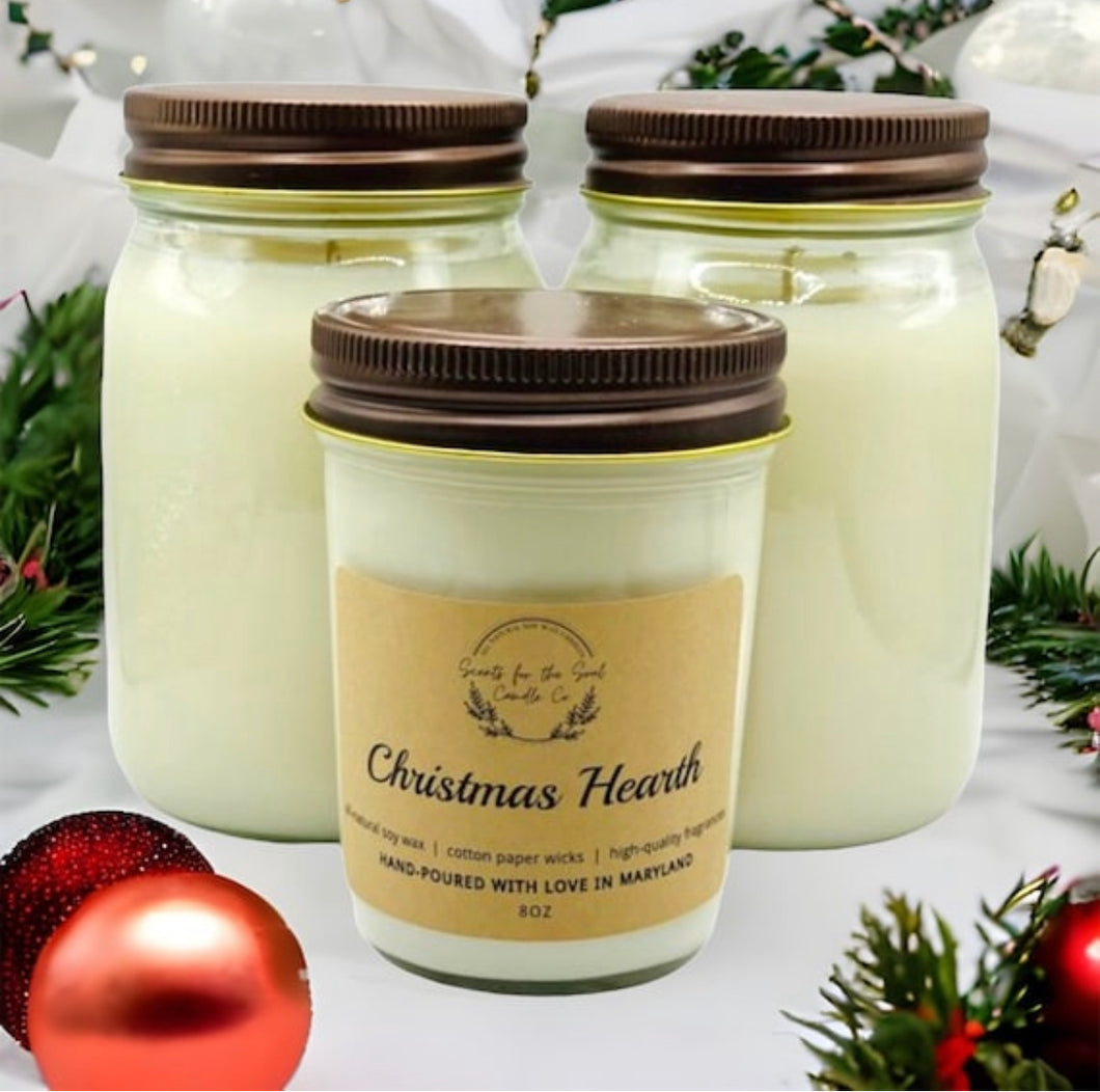 Christmas Hearth Scented Soy Wax Candle