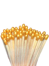 Load image into Gallery viewer, Gold Tip Matches 4&quot; Metallic Gold Safety Matches 100 count
