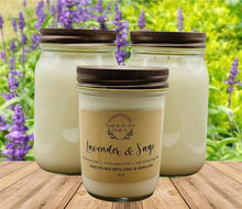 Load image into Gallery viewer, Lavender &amp; Sage-Soy Wax Mason Jar Candle
