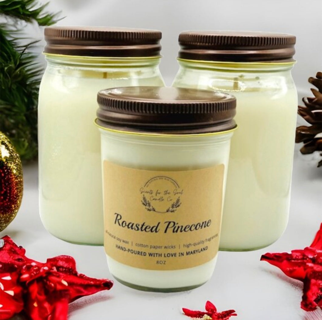 Roasted Pinecone Scented Soy Wax Candle