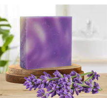 Load image into Gallery viewer, Lavender Bar soap 5oz- Organic Handmade Vegan Soap Bar With All Natural Ingredients
