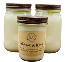 Load image into Gallery viewer, Oatmeal &amp; Honey-Soy Wax Mason Jar Candle
