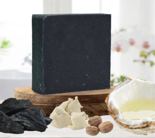 Oak moss & Activated Charcoal Soap Bar 5oz- Organic Handmade Vegan Soap Bar With All Natural Ingredients
